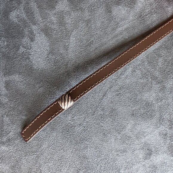 David Yurman Triple Wrap Cable Bracelet in Brown Leather - Picture 10 of 13